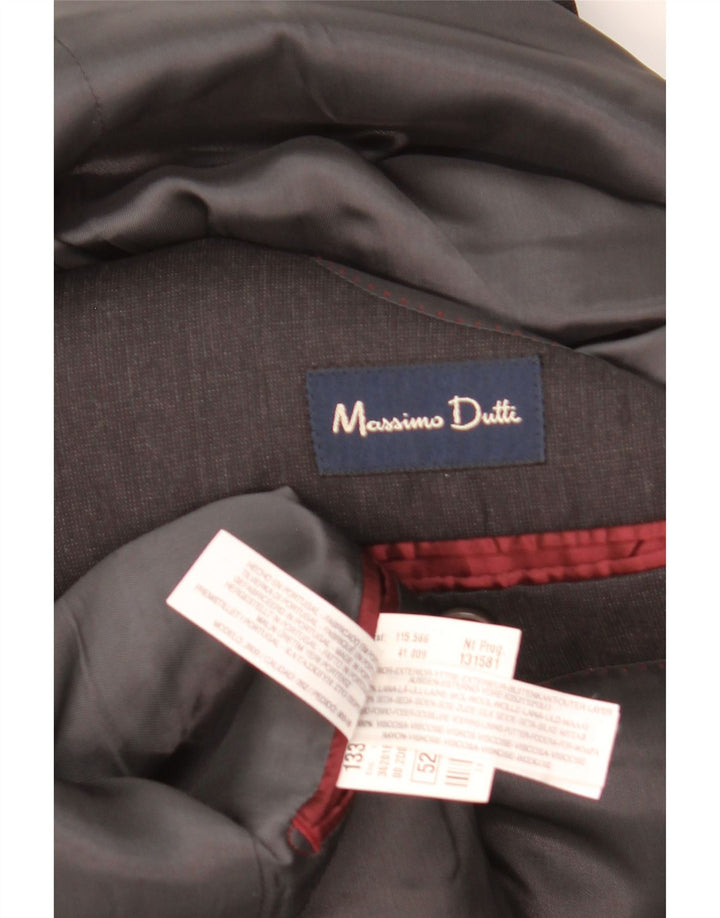 Мужской пиджак Massimo Dutti на 3 пуговицах EU 52, большая черная шерсть