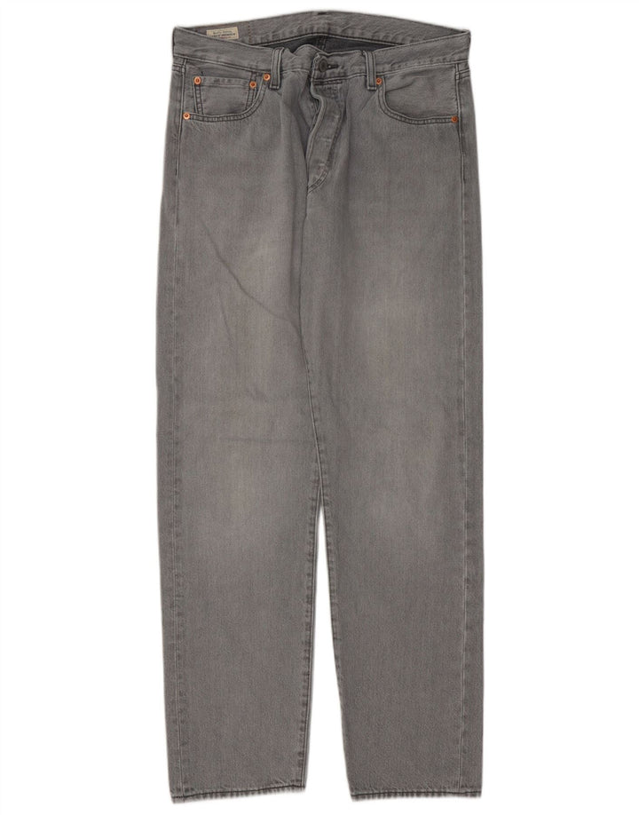 Мужские прямые джинсы Levi's 501 W34 L32 серые, хлопок