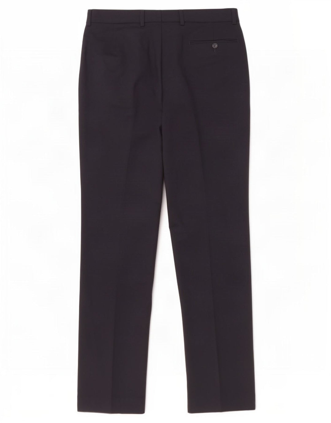 Женские прямые костюмные брюки Marks & Spencer W32 L33 темно-синие, шерсть