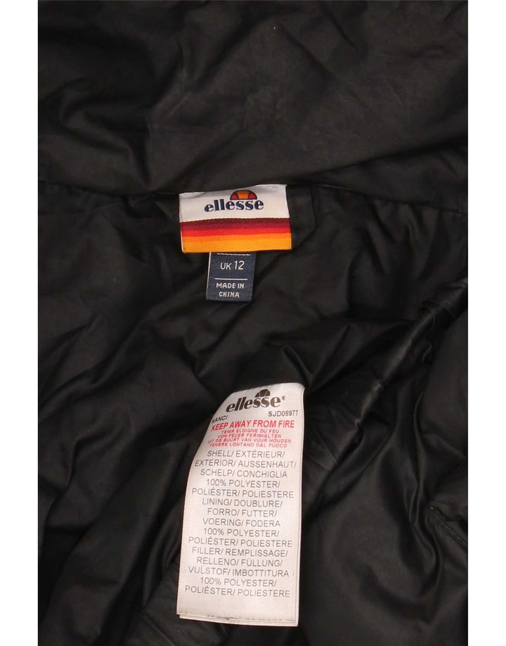 Женская утепленная куртка оверсайз с капюшоном Ellesse UK 12, средний черный полиэстер