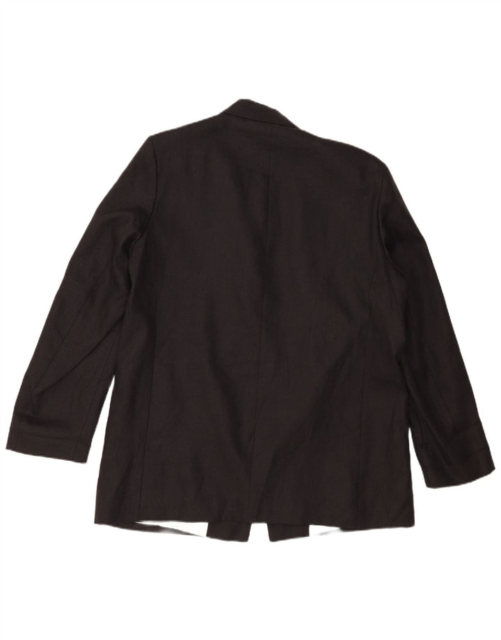 Женский открытый пиджак Zara UK 18 XL, черный льняной цвет