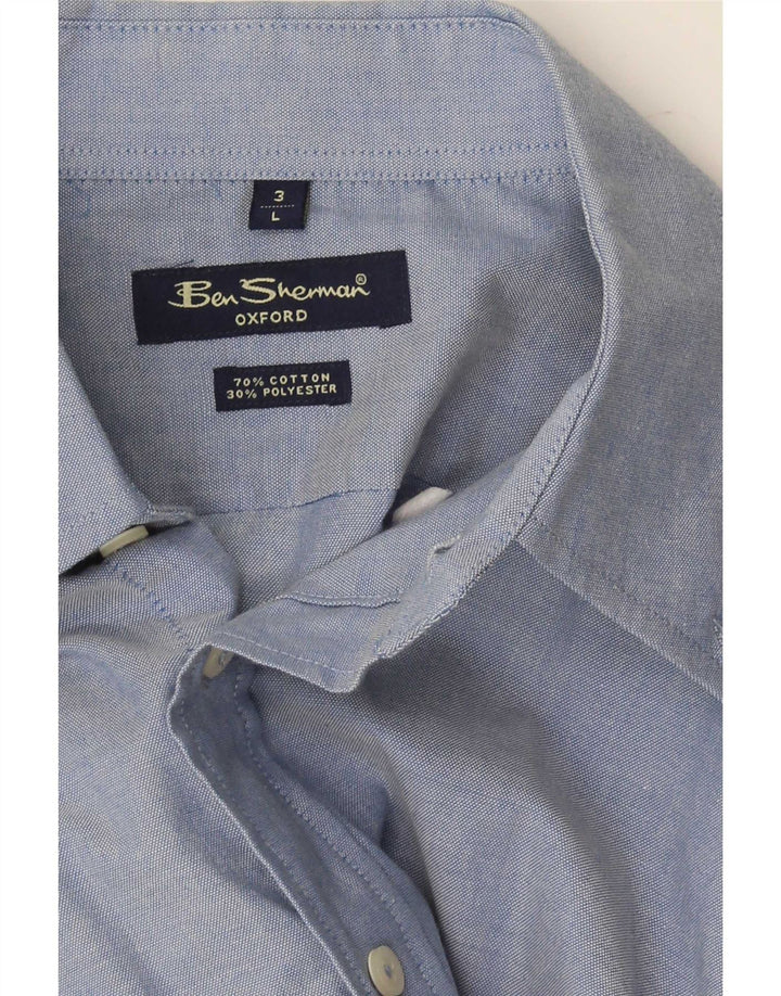 Мужская оксфордская рубашка Ben Sherman, большой синий хлопок