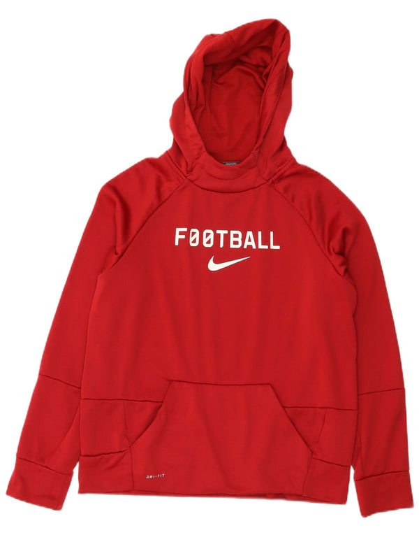 Джемпер с капюшоном Nike Dri Fit для мальчиков 13–14 лет, бордовый полиэстер, размер XL