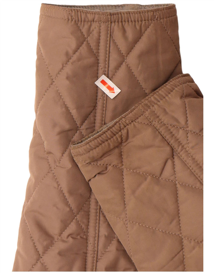 BARBOUR Женское стеганое пальто с капюшоном UK 8 маленькое бежевое из полиэстера