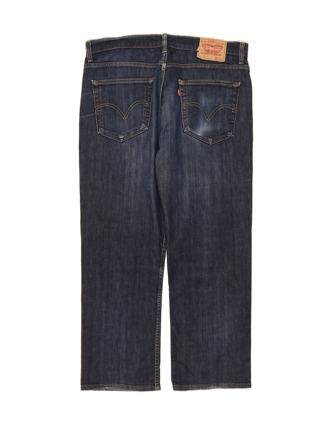 LEVI'S Mens 752 Straight Jeans W36 L27 Navy Blue Vintage Levi's and Second-Hand Levi's from Messina Hembry 