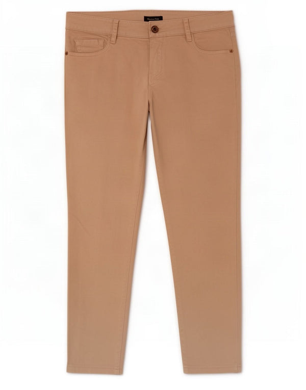 Massimo Dutti Женские укороченные брюки скинни EU 38 Small W28 L24 Бежевые