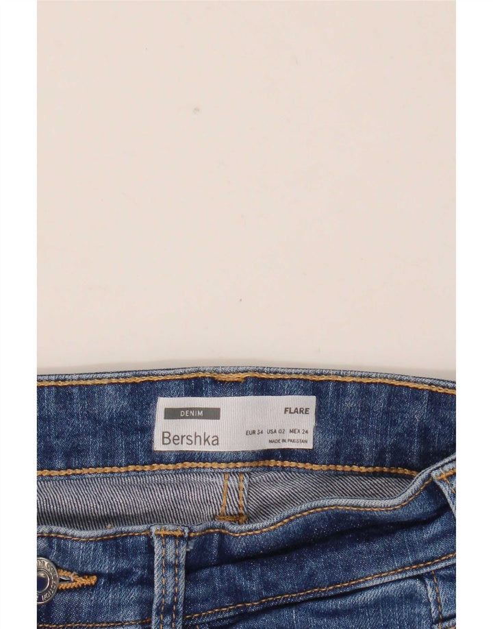 Женские расклешенные джинсы Bershka EU 34 XS W24 L32 Синие