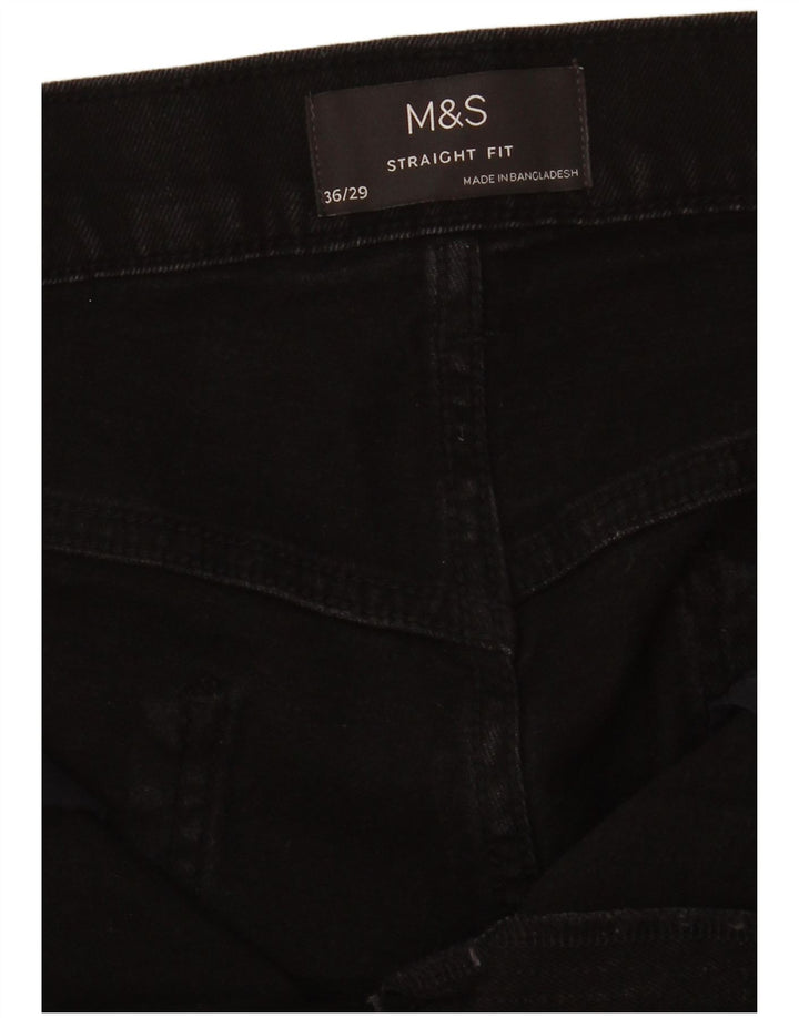 Мужские прямые джинсы Marks & Spencer W36 L26 черные