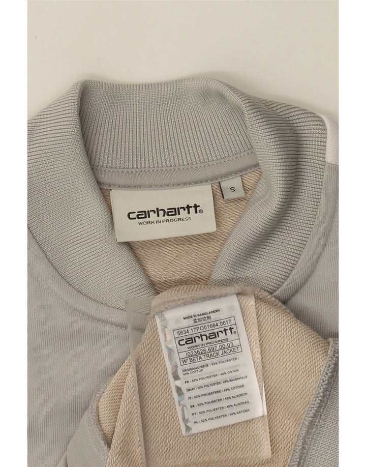 Женский спортивный костюм CARHARTT, верхняя куртка UK 10, маленький серый цвет с цветными блоками