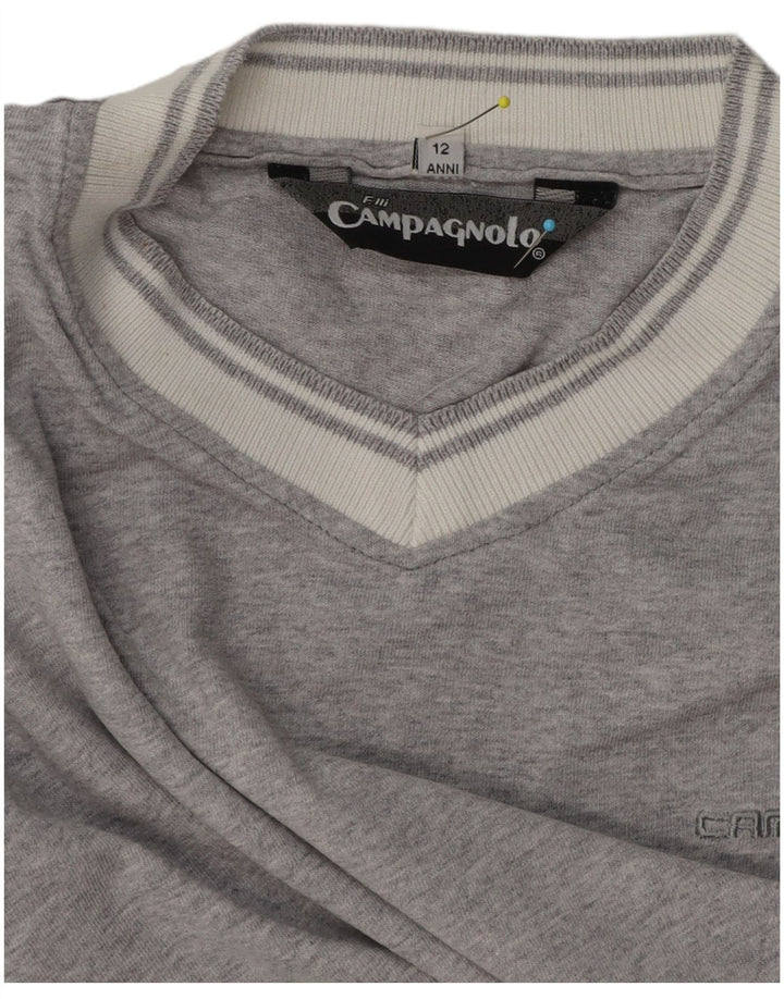 Футболка Campagnolo для мальчиков 11–12 лет, серая в крапинку