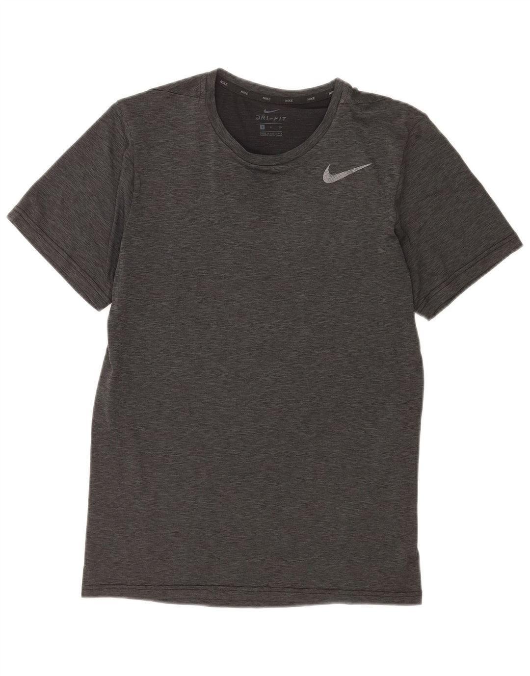 Мужская футболка Nike Dri Fit, маленький серый полиэстер