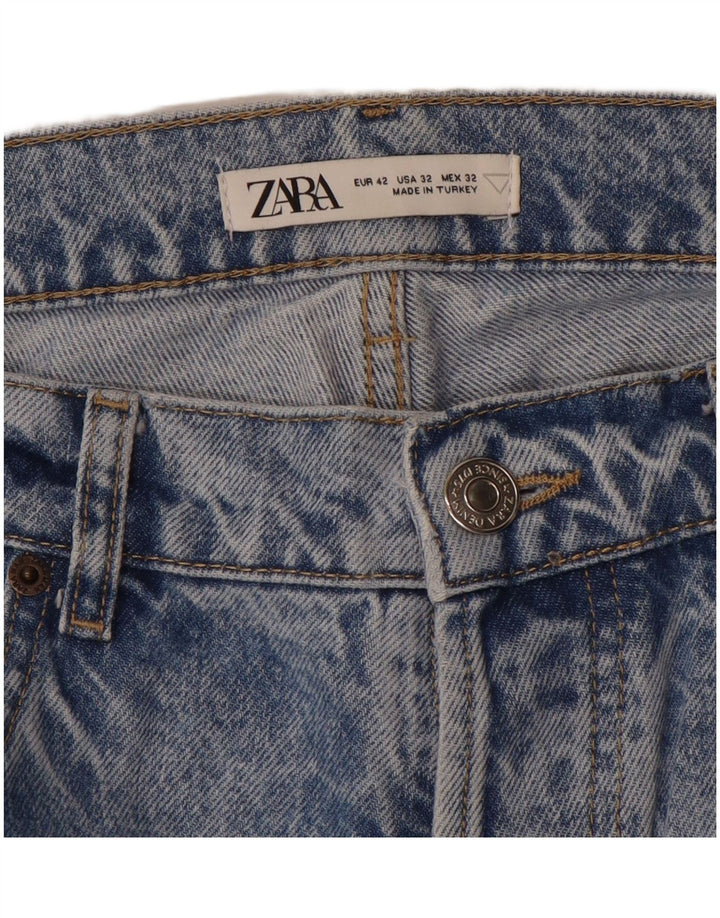Мужские зауженные джинсы ZARA EU 42, большие W32 L26, синие