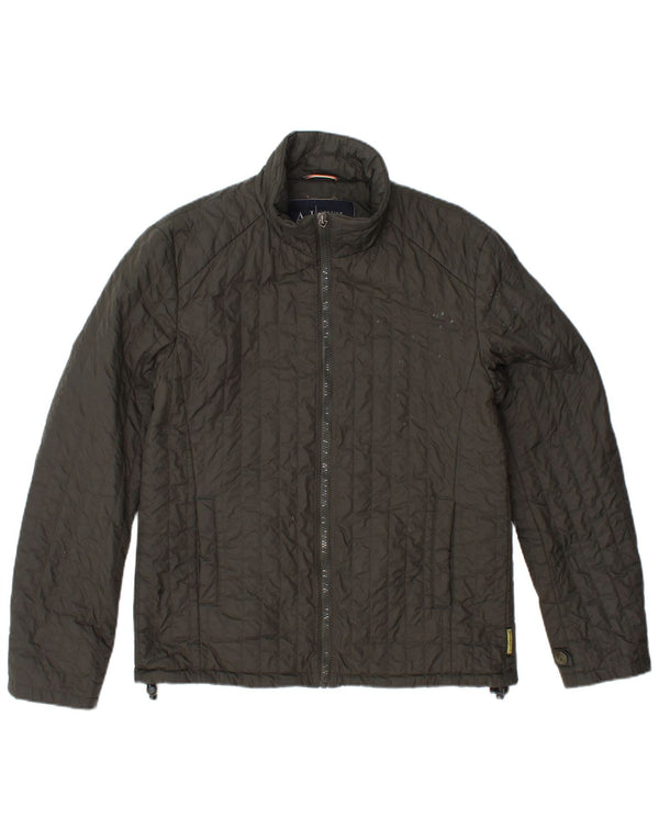 Мужская стеганая куртка ARMANI JEANS UK 36, маленький хаки, полиамид