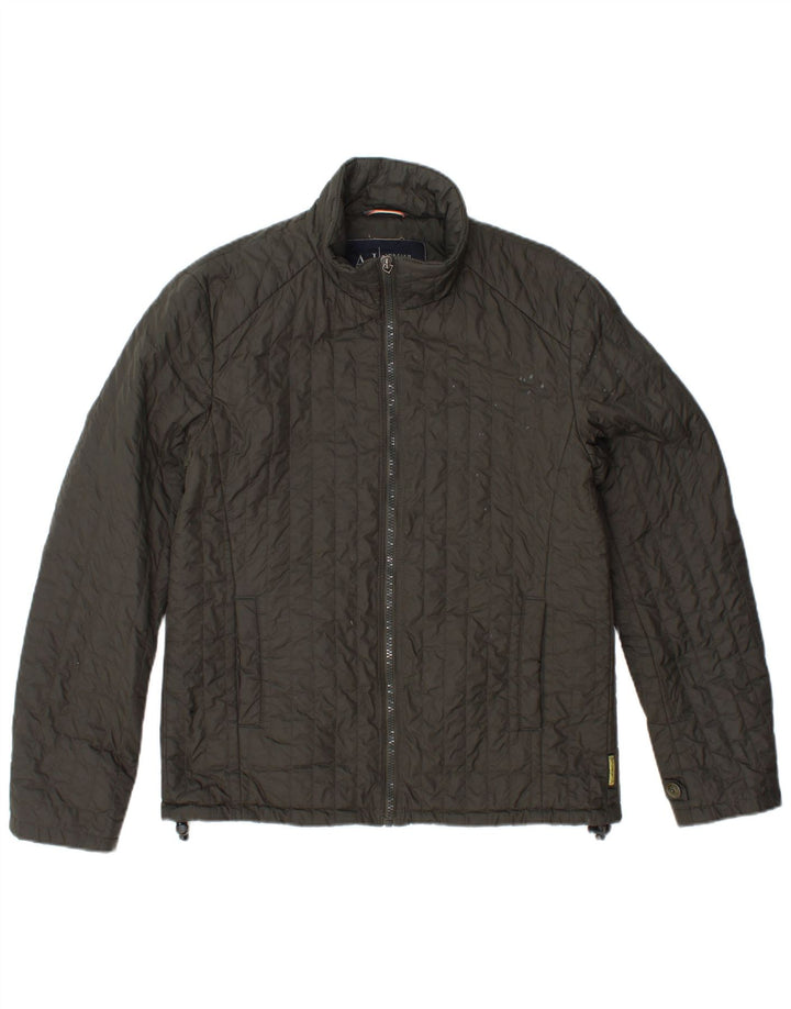 Мужская стеганая куртка ARMANI JEANS UK 36, маленький хаки, полиамид