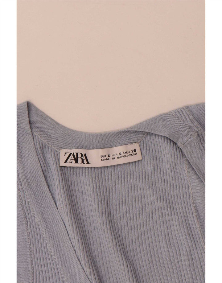 Женский жилет Zara UK 10, маленький синий, вискоза