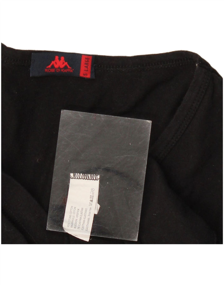 KAPPA Женская футболка Top UK 14, большой черный хлопок