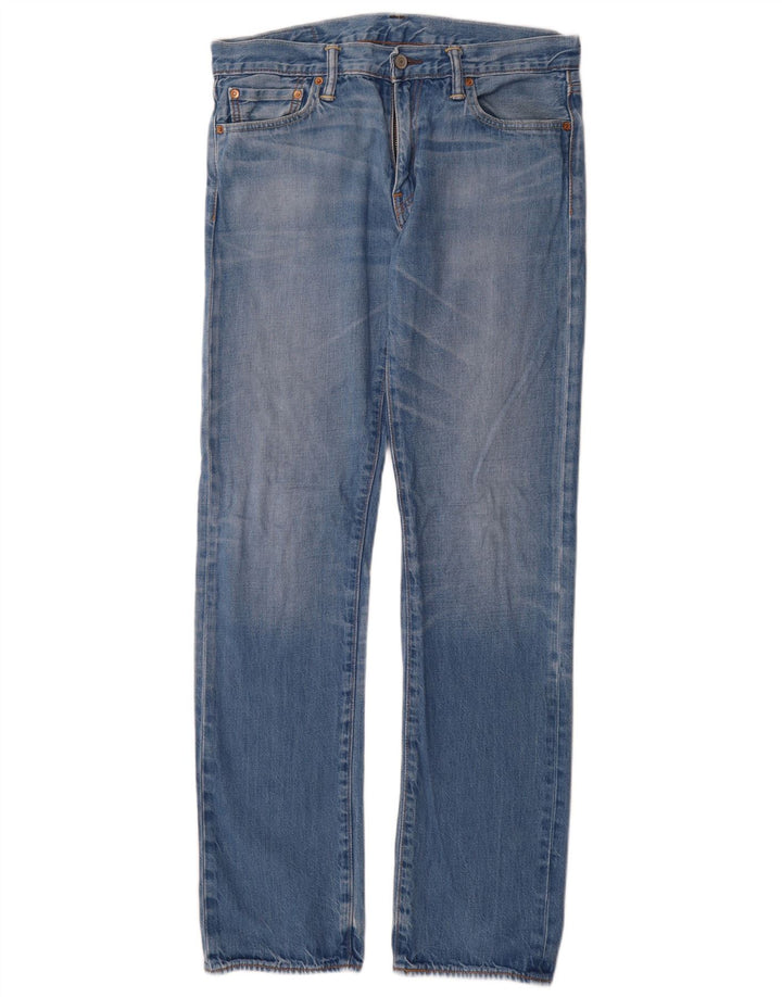Мужские прямые джинсы Levi's 504 W32 L34 синие, хлопок