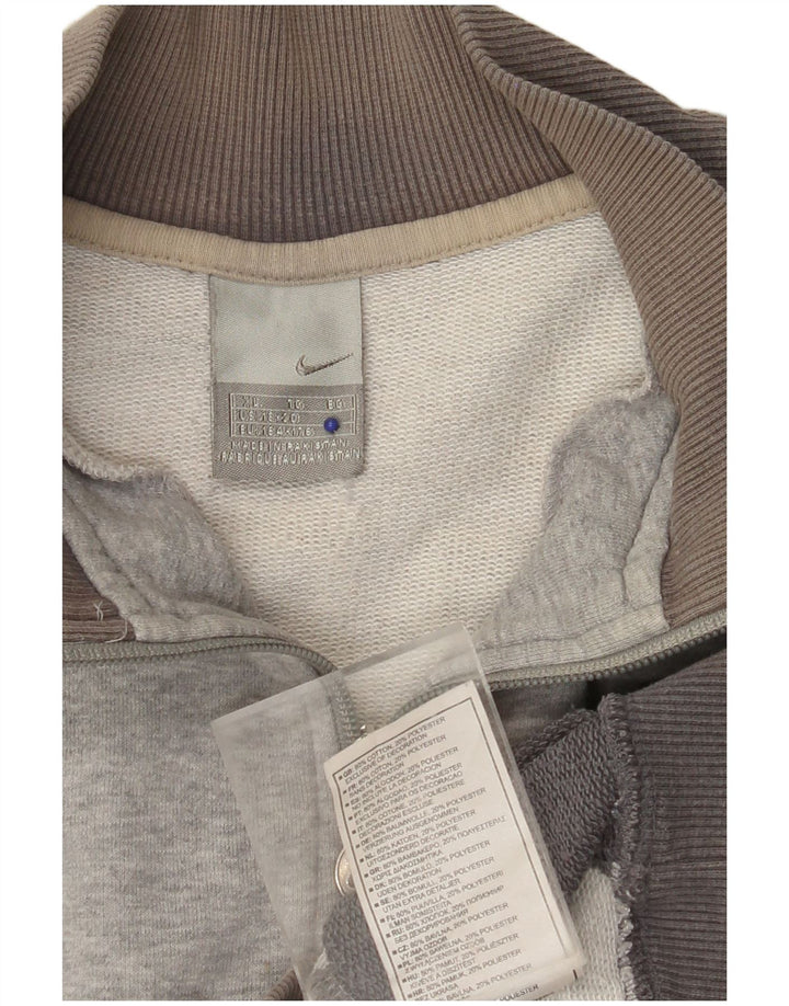 Спортивный костюм NIKE для мальчиков с графическим рисунком, куртка 13–14 лет, серый цвет с блоками размера XL