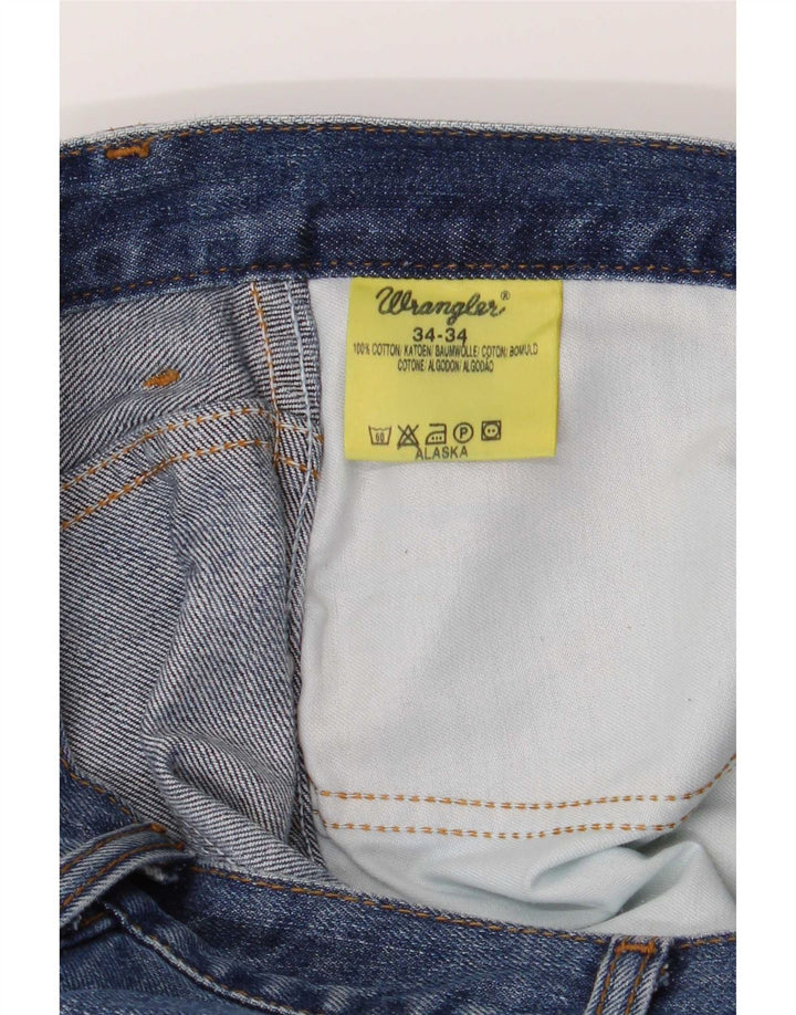 Мужские прямые джинсы Wrangler W34 L34, синий хлопок