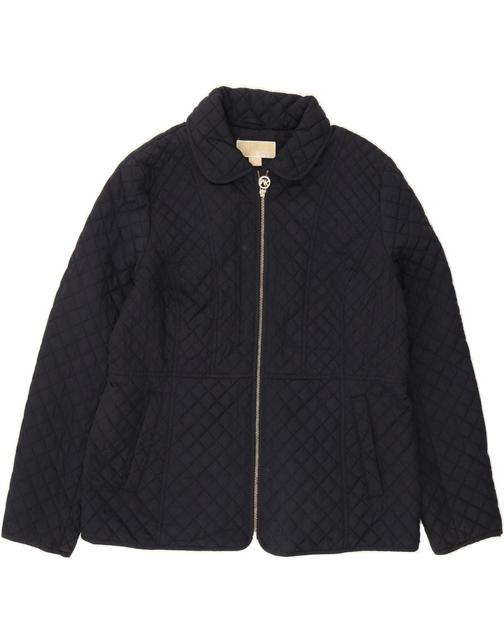 MICHAEL KORS Womens Quilted Jacket UK 18 XL Navy Blue Polyester Vintage Michael Kors and Second-Hand Michael Kors from Messina Hembry 