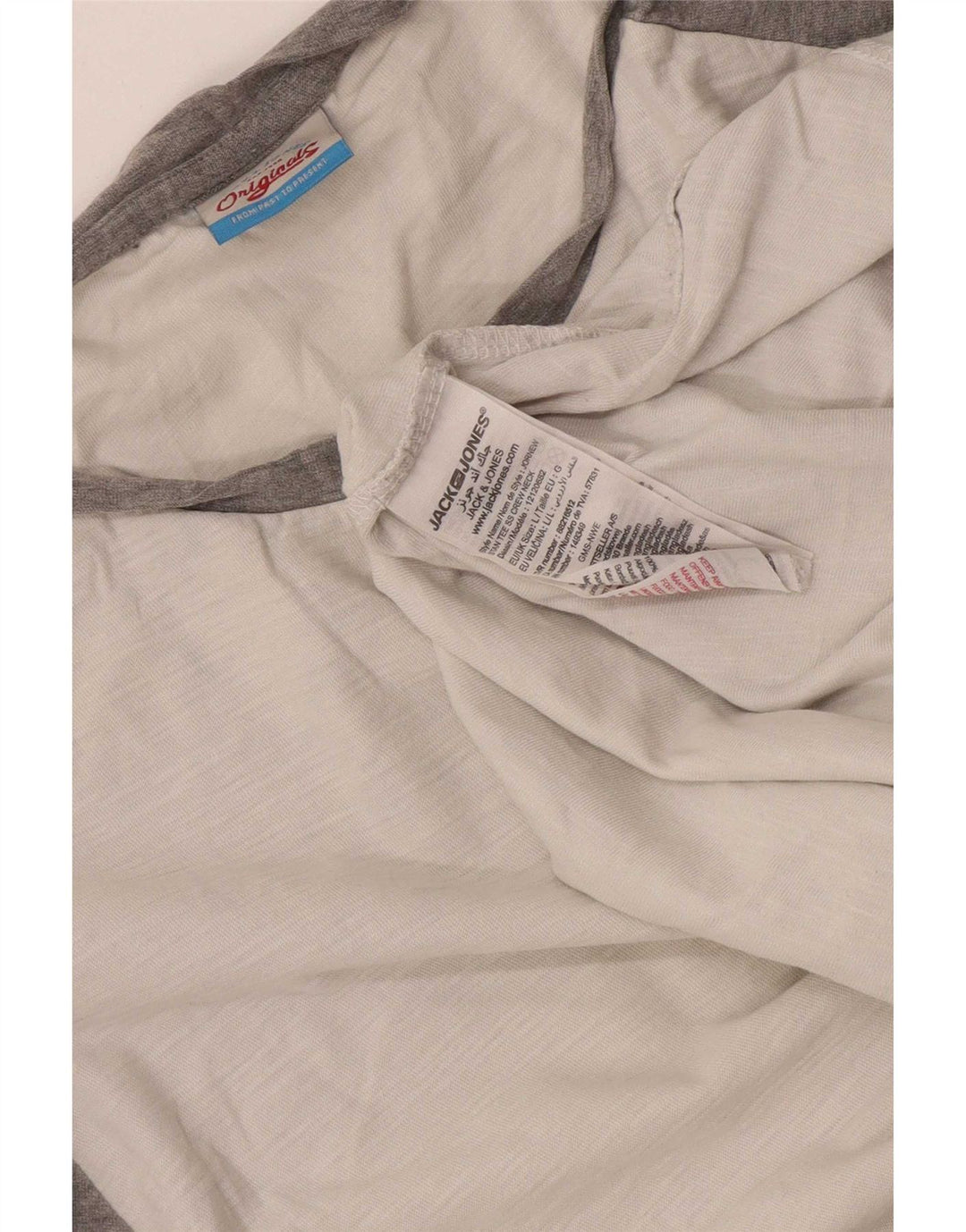 Мужская футболка Jack & Jones, большой белый хлопок с цветными блоками