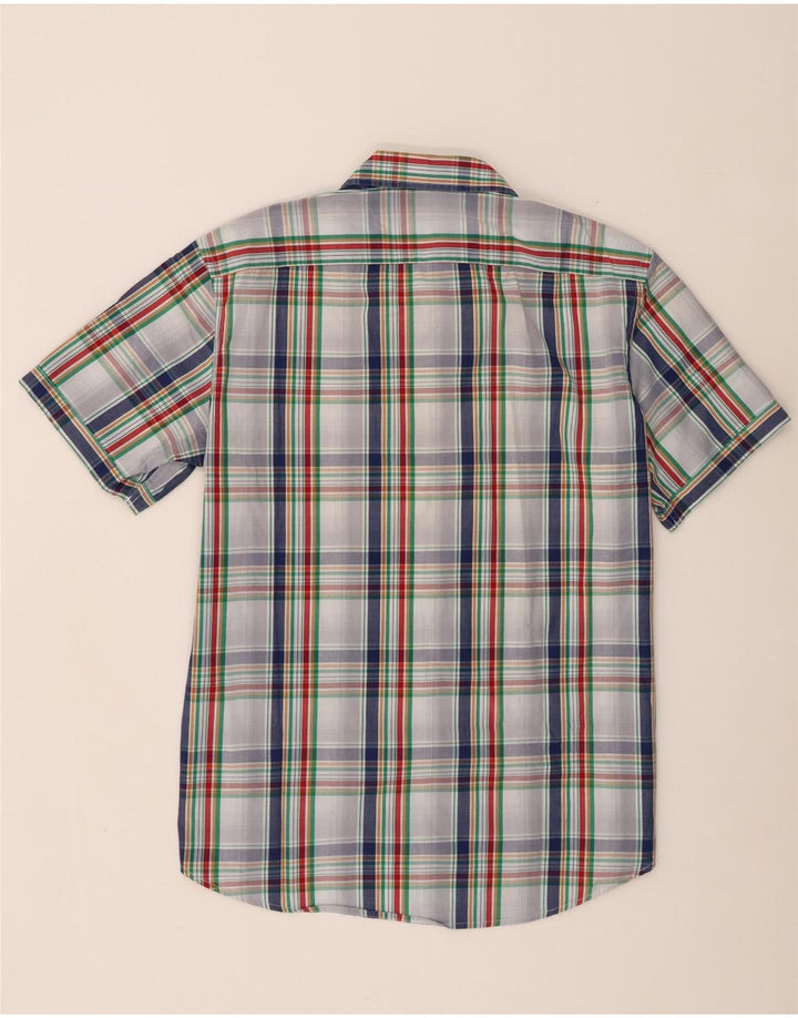 Carrera Мужская рубашка с коротким рукавом 2XL, белая клетка, хлопок