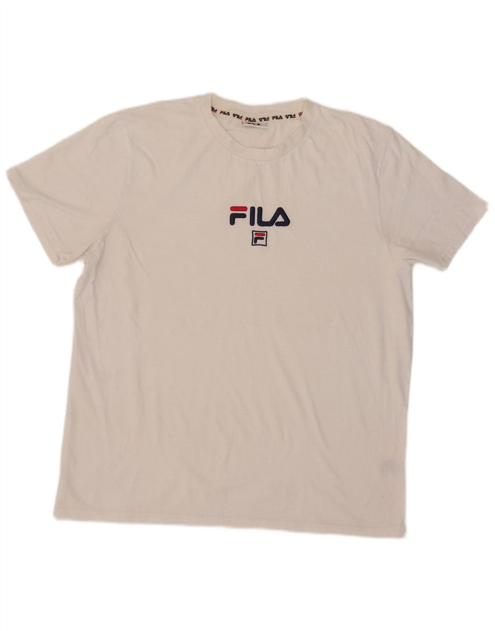 Fila Мужская футболка с рисунком Top XL Белый хлопок