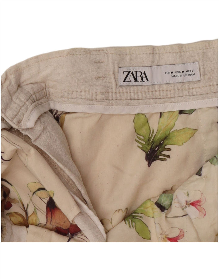 Мужские шорты чинос Zara Medium W32, бежевый лен