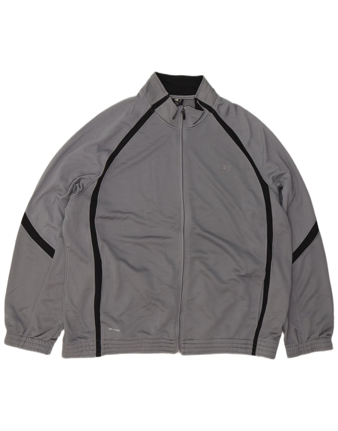 STARTER Mens Tracksuit Top Jacket 2XL Grey Colourblock Polyester