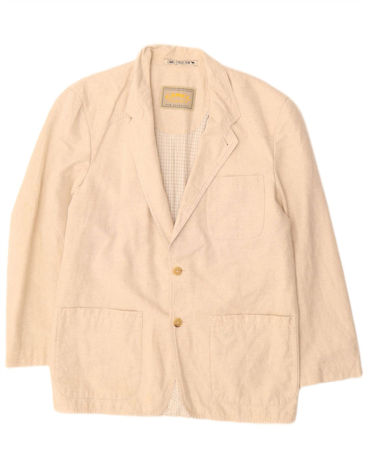 Мужской пиджак Camel на 2 пуговицах, цвет ЕС 50, большой, бежевый, хлопковый