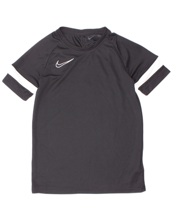 Футболка Nike Dri Fit для мальчиков 10–11 лет, средний черный с цветными блоками