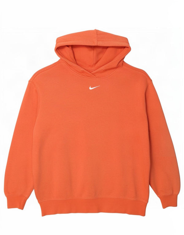 Мужской джемпер с капюшоном свободного кроя Nike XS, оранжевый хлопок