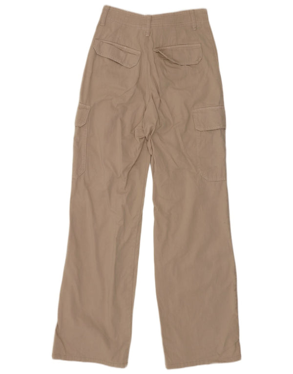 Zara Женские широкие брюки карго с завышенной талией EU 32 2XS W22 L29 Бежевые