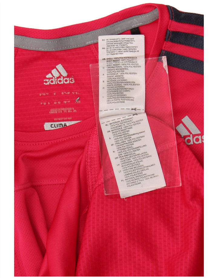 Женская футболка ADIDAS Climalite Top UK 14, средний розовый полиэстер