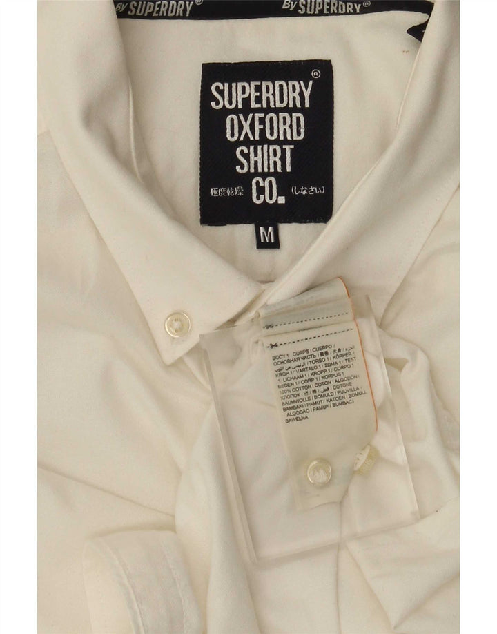 Мужская рубашка Superdry из хлопка среднего размера белого цвета