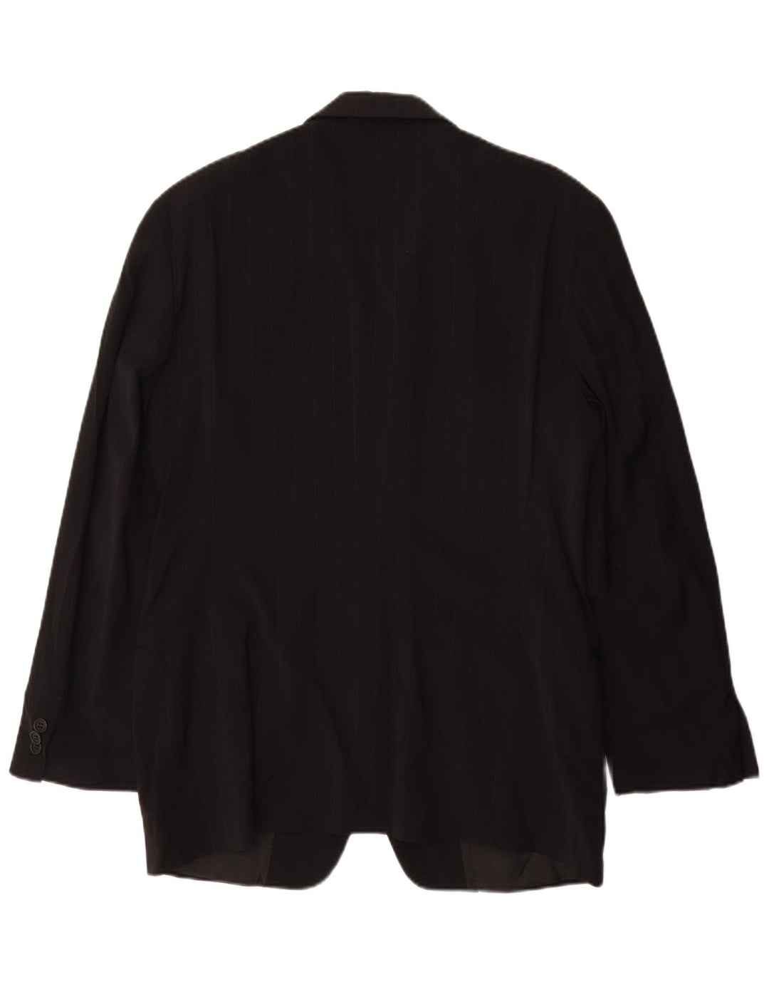 Мужской пиджак Emporio Armani на 3 пуговицах IT 48, средний черный в тонкую полоску