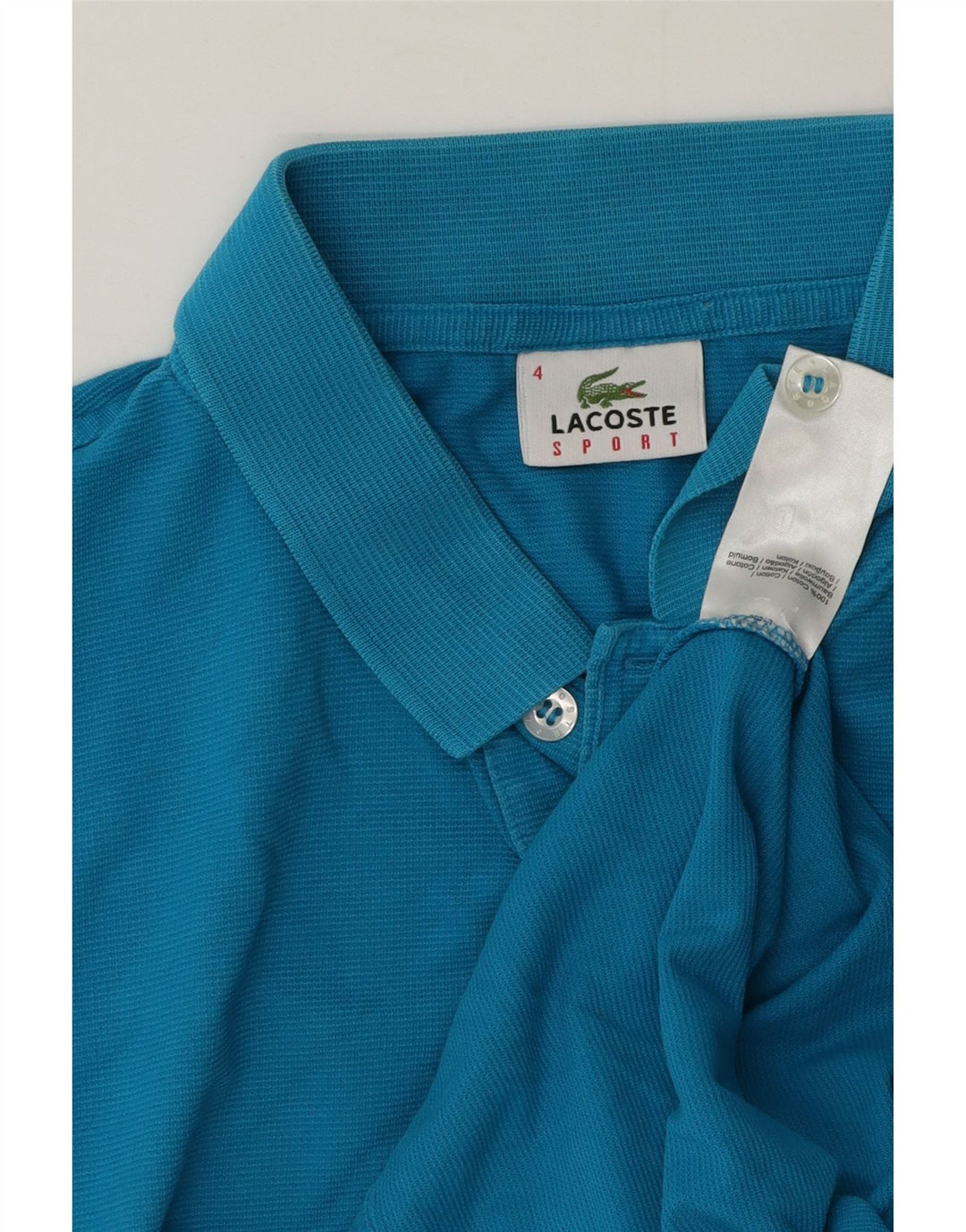 Мужская рубашка-поло Lacoste, размер 4, средний синий хлопок, размер 4