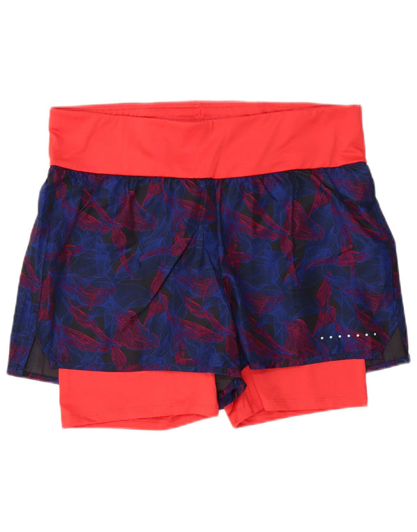 Женские спортивные шорты Crivit UK 16/18, большие темно-синие с цветочным принтом