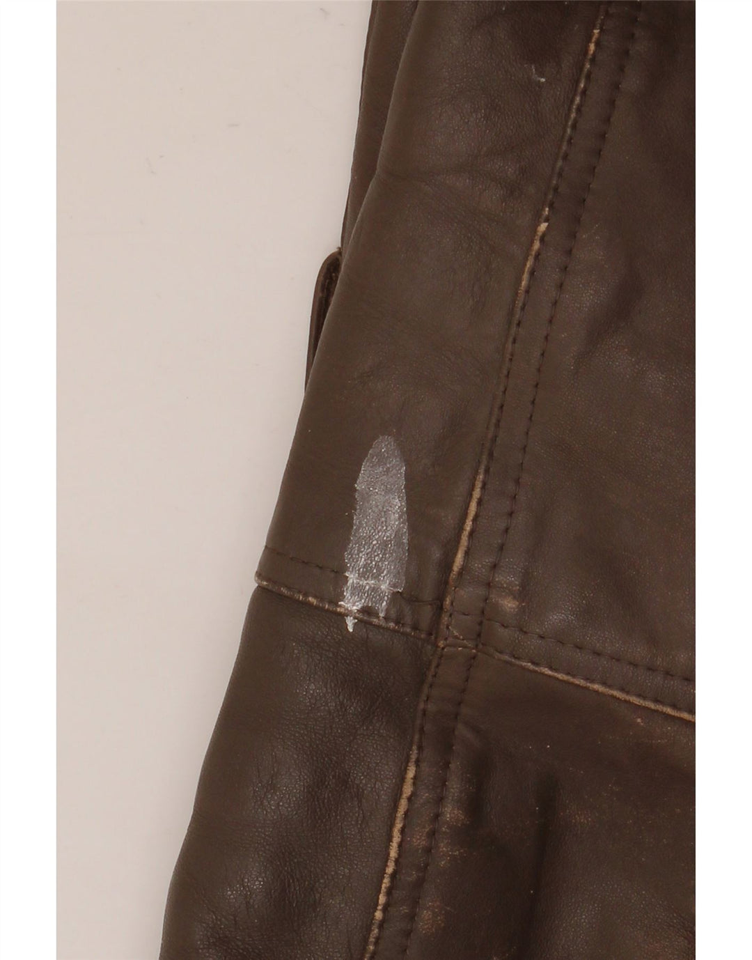 Винтажная мужская кожаная куртка IT 52 XL Коричневая кожаная