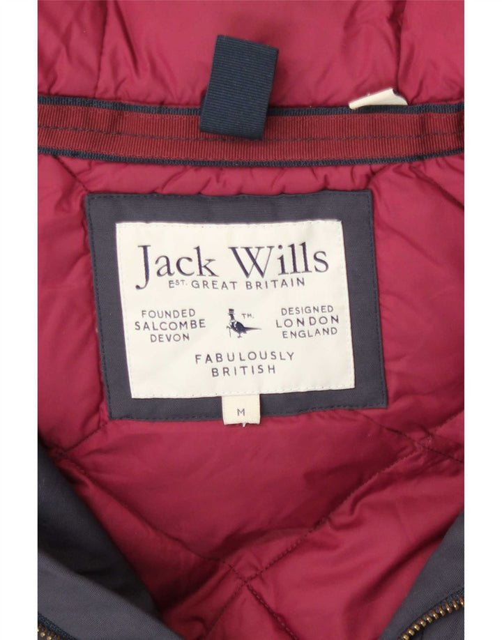 Мужская стеганая куртка с капюшоном Jack Wills UK 38 средний темно-синий