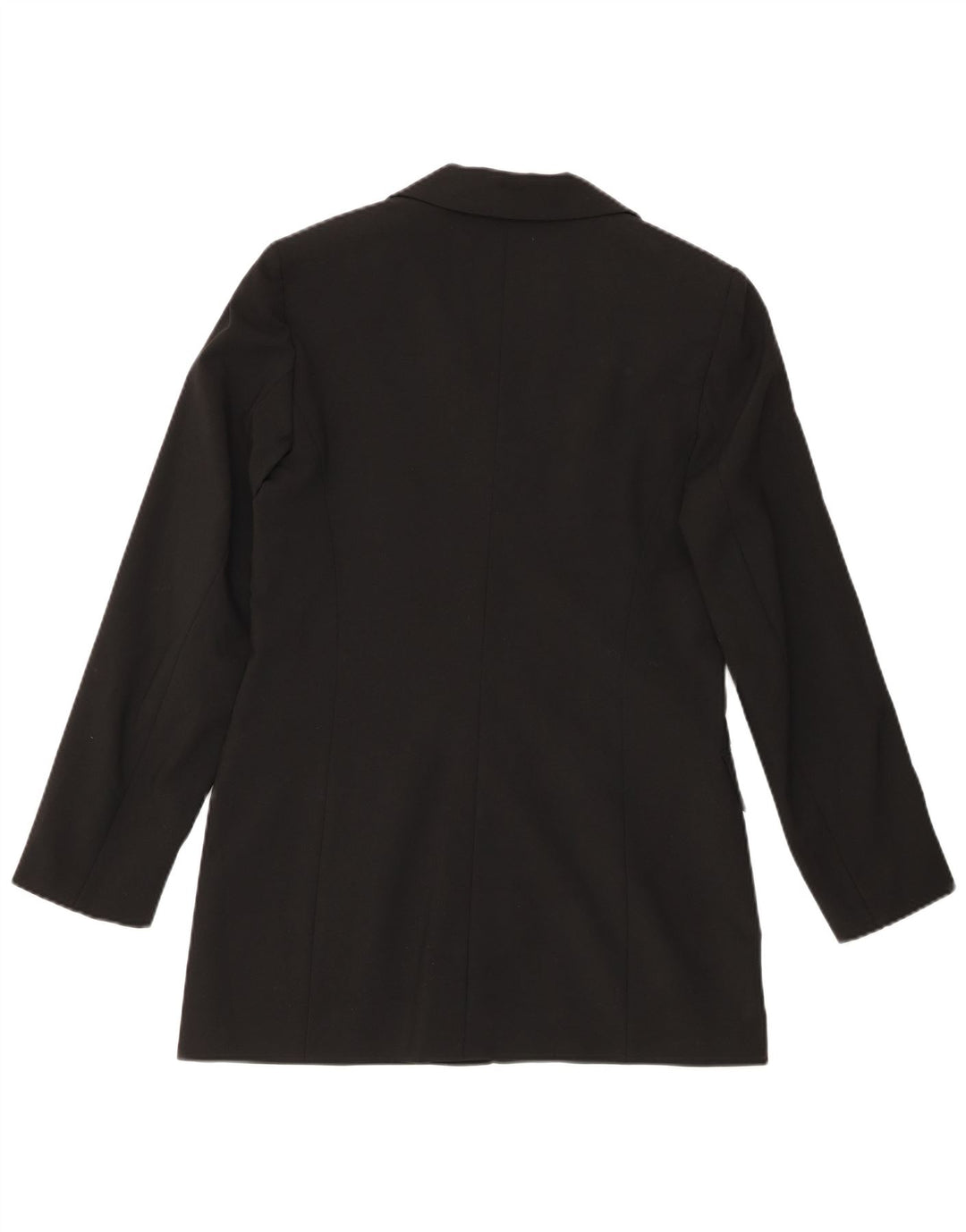 VINTAGE Женский удлиненный пиджак на 3 пуговицах IT 46, большой черный полиэстер