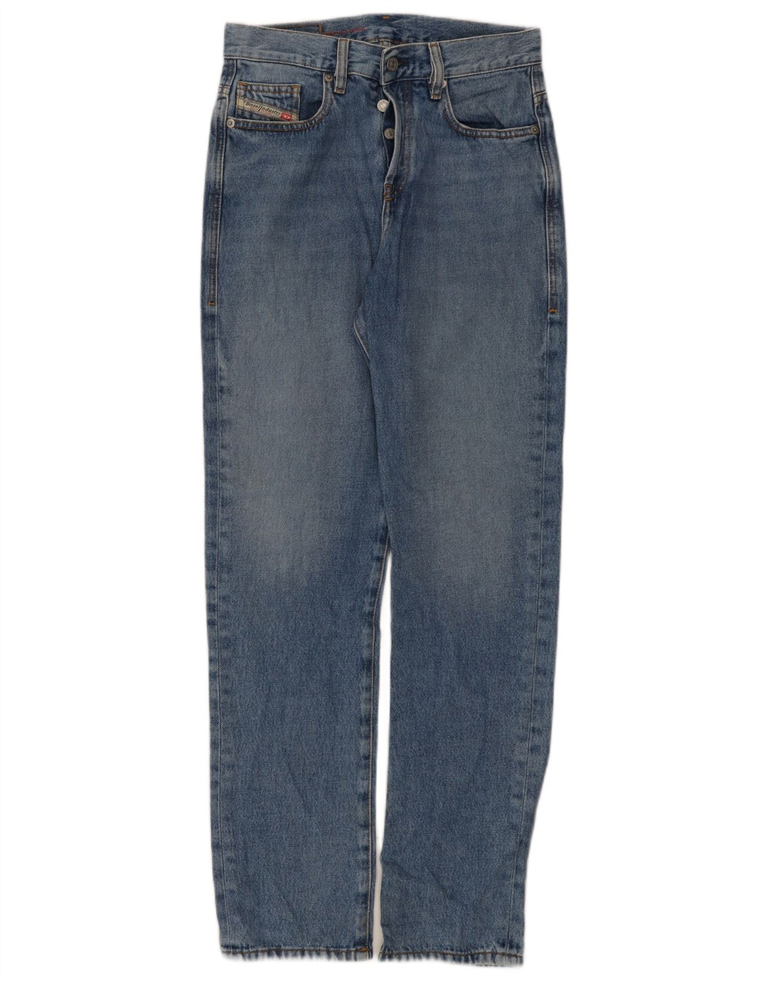 Женские прямые джинсы Diesel W26 L31 синие, хлопок