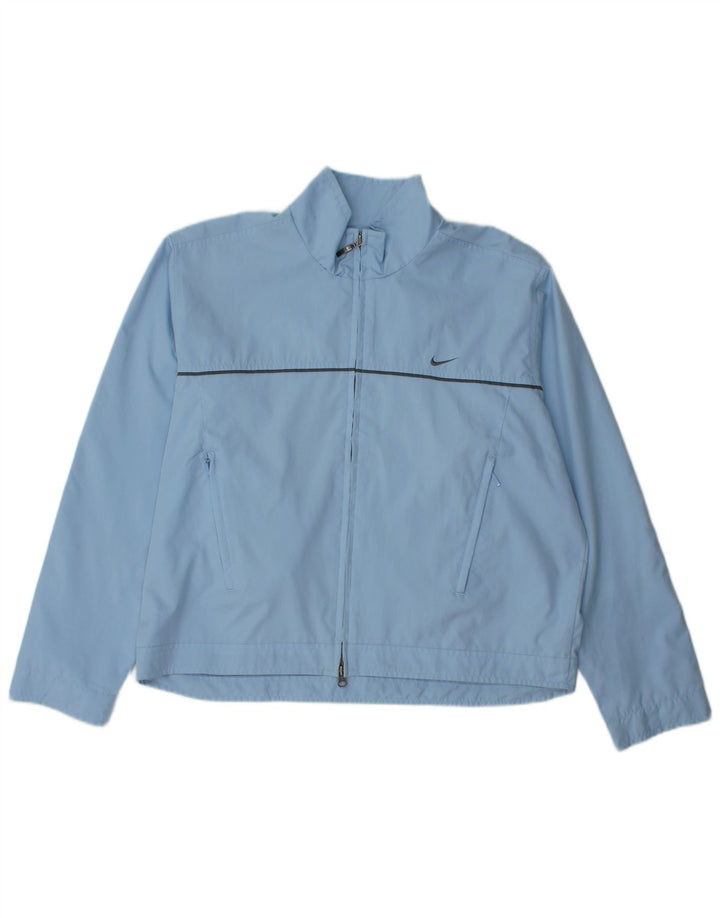 Женская спортивная куртка оверсайз Nike, США 12/14, большой синий полиэстер