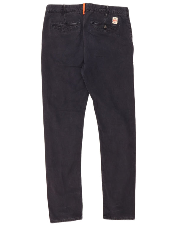 Мужские брюки-чиносы Superdry Slim Fit Medium W32 L30 Темно-синие хлопковые