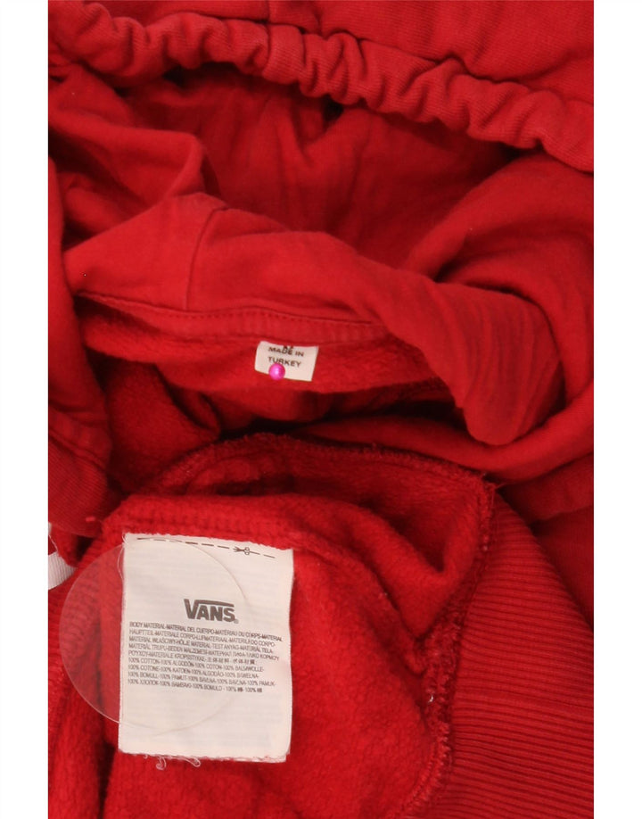 Мужской джемпер с капюшоном VANS, красный, хлопковый, среднего размера