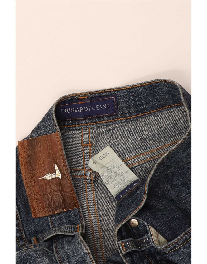 Женские прямые джинсы Trussardi W27 L27 синие, хлопок