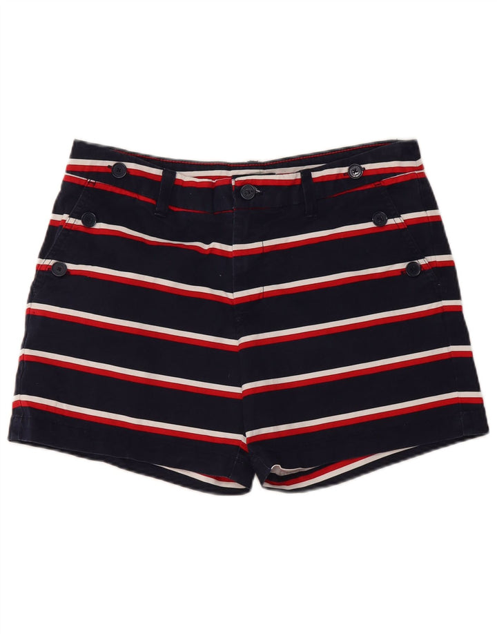 TOMMY HILFIGER Женские шорты чинос US 8 Medium W32 Темно-синие в полоску