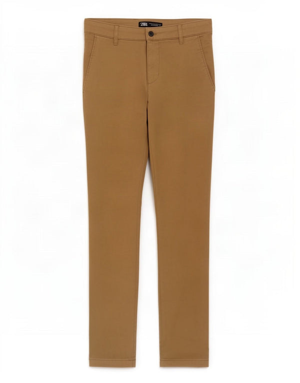 Мужские узкие брюки-чиносы Zara EU 38 Small W30 L30 Коричневые