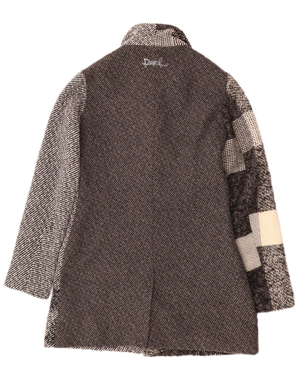 DESIGUAL Женское пальто EU 38 Средне-серый лоскутный полиэстер