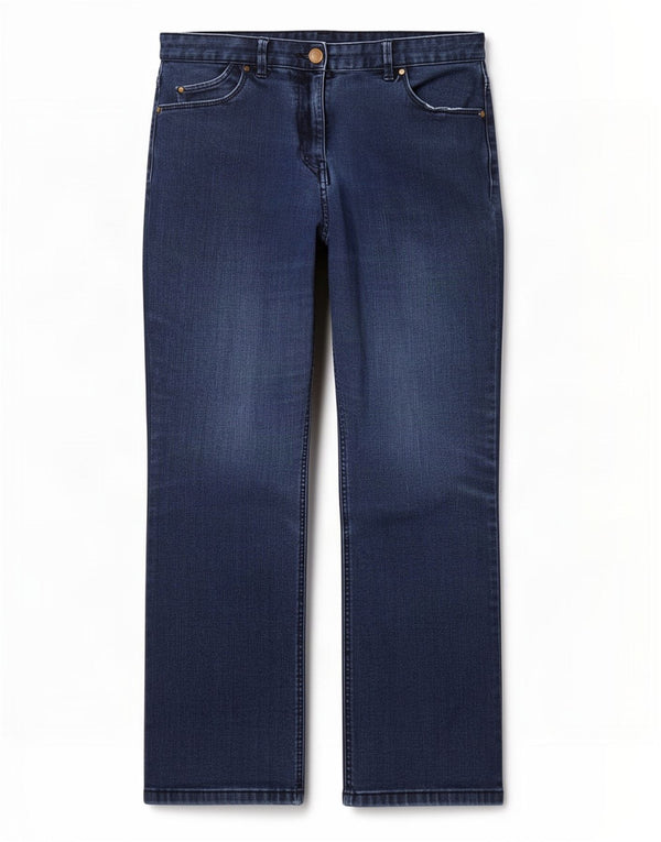Женские классические прямые джинсы Marks & Spencer UK 12 Medium W30 L27 Синие